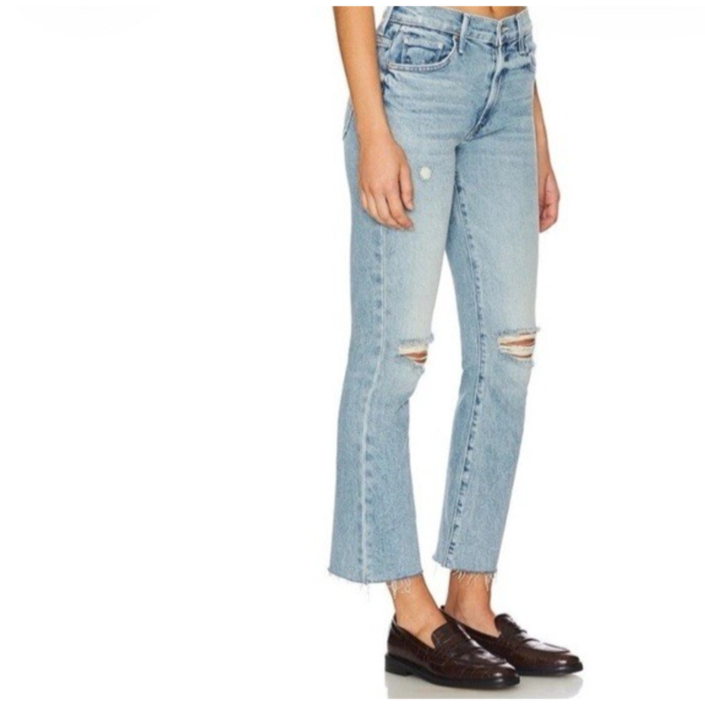 Mother Insider Flood Fray Peak-a-Boo Jeans Women 29 Distressed Excellent